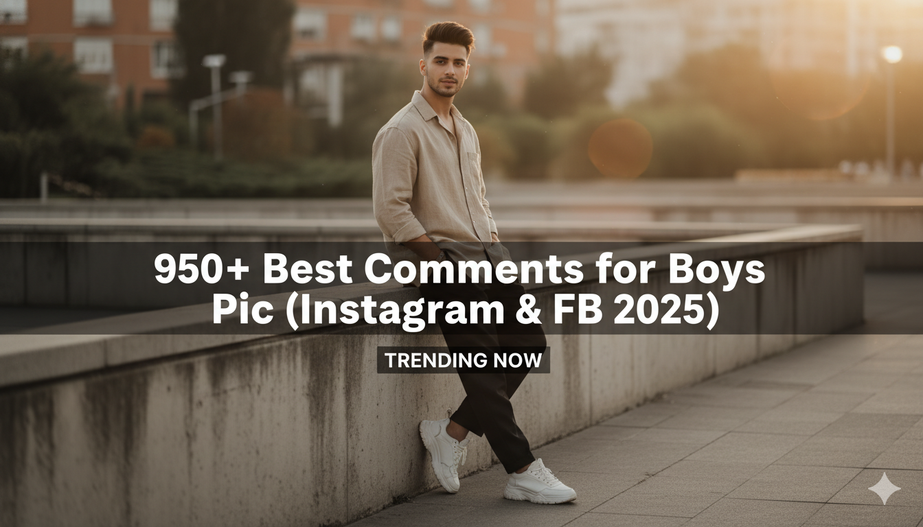 950+ Best Comments for Boys Pic (Instagram & FB 2025)